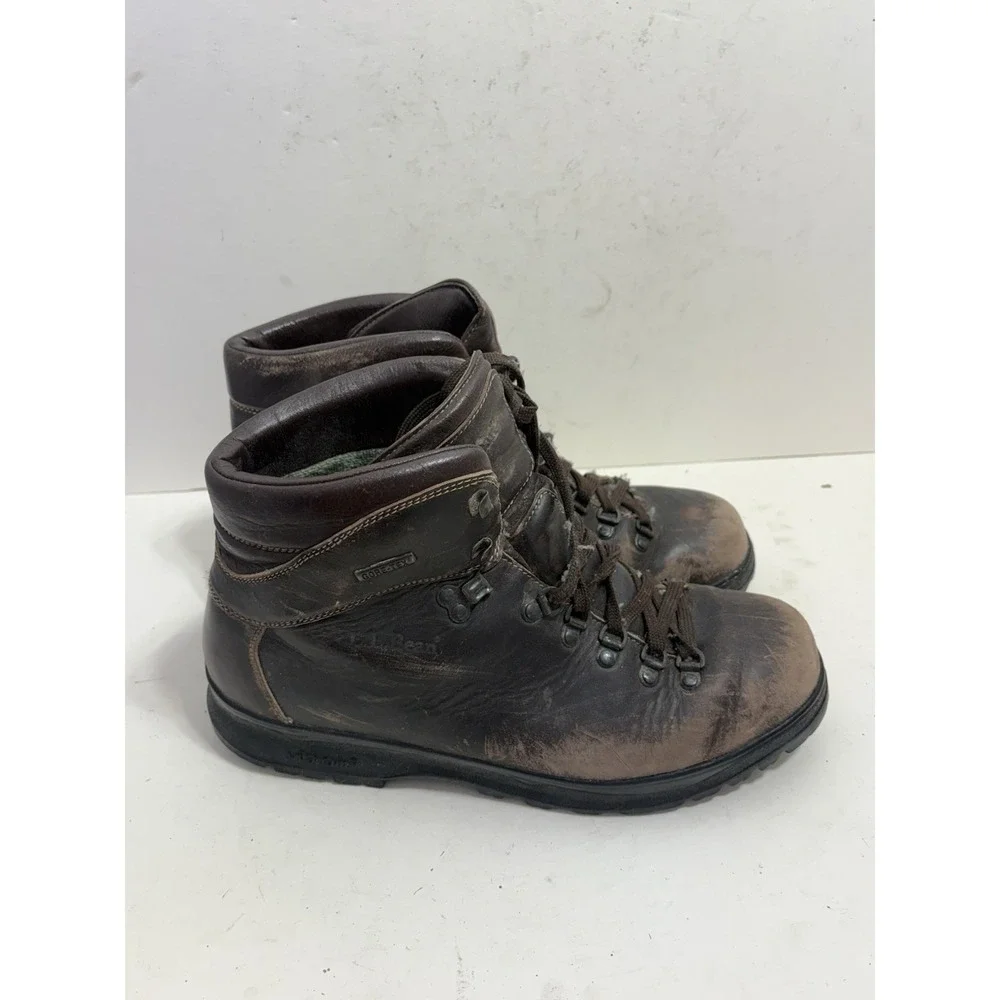LLBean Cresta Gore-Tex Leather Waterproof Hiking Boots Men's Sz 11 N (B) VINTAGE
